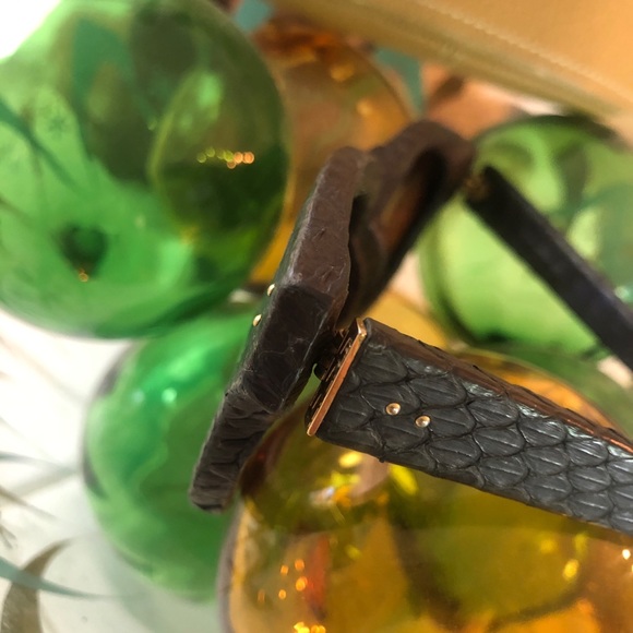 Tod’s Python Leather Wrapped Sunglasses - Picture 3 of 7